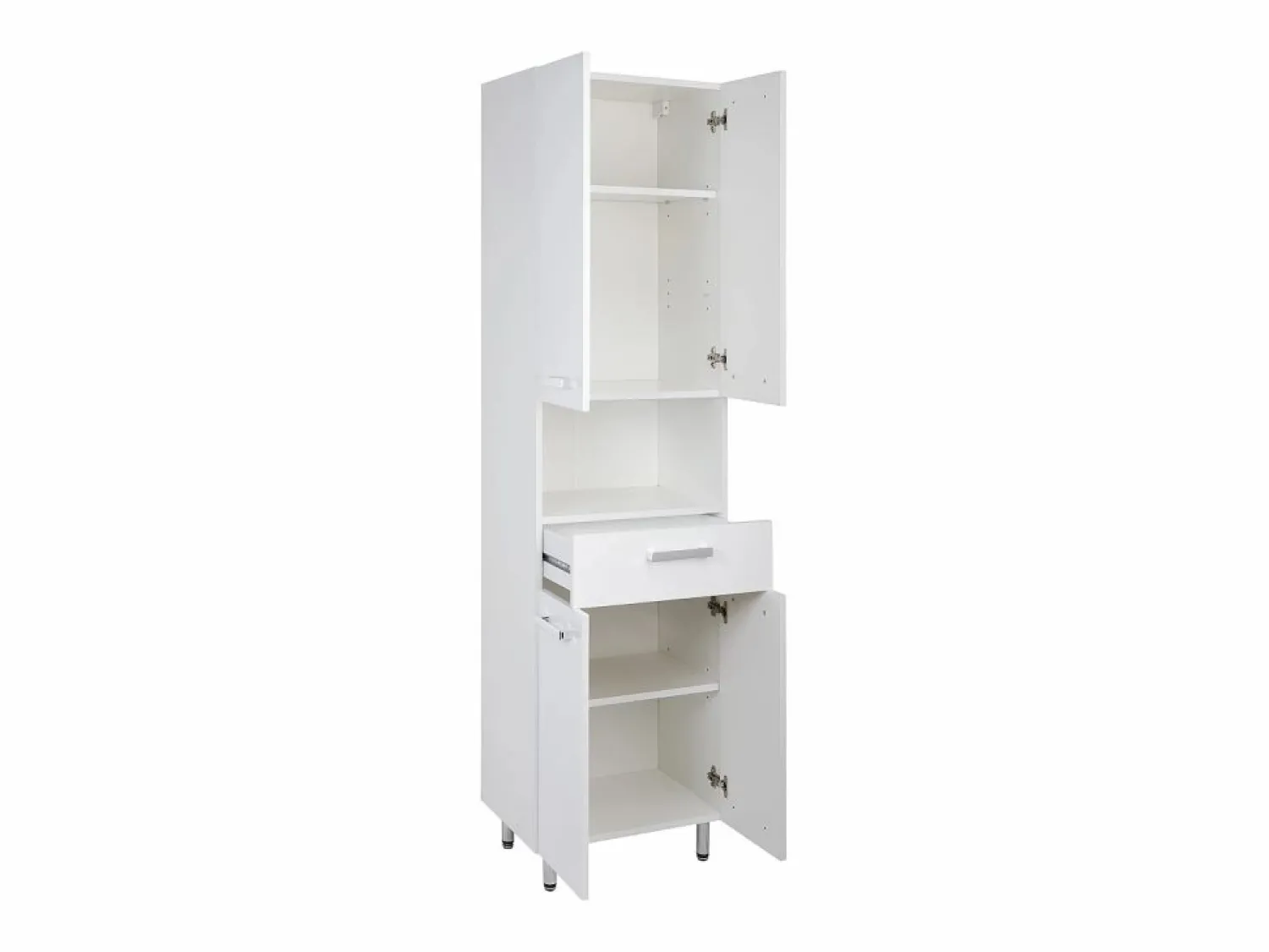 Outlet Conjunto para baño de pie 55 cm Armario con lavabo Columna 50 cm Cómoda Armario superior Lupo Conjunto De Baño