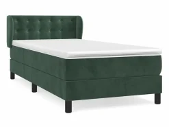 Clearance Conjunto Boxspring - 90x200 cm + Somieres + colchón terciopelo oscuro ES39600 Cama Continental Boxspring