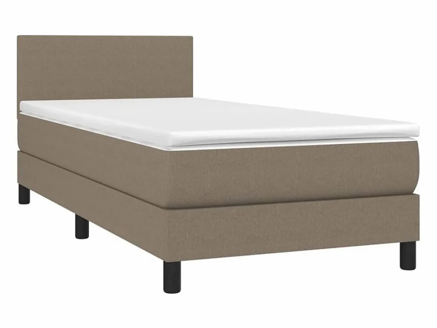 Sale Conjunto Boxspring - 90x190 cm + colchón LED tela gris taupe ES726627 Topo