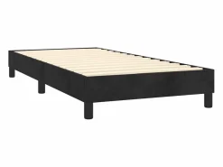 New Conjunto Boxspring - 80x200 cm + colchón terciopelo ES838389 Negro
