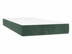 Discount Conjunto Boxspring - 90x190 cm + colchón terciopelo oscuro ES495460 Cama Continental Boxspring