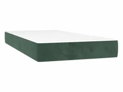 Conjunto Boxspring - 90x200 cm + colchón terciopelo oscuro ES333460