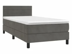 Conjunto Boxspring - 80x200 cm + colchón terciopelo oscuro ES548405
