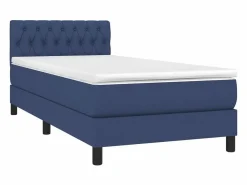 Online Conjunto Boxspring - 90x190 cm + colchón tela ES190811 Azul