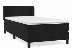 Hot Conjunto Boxspring - 90x190 cm + colchón cuero sintético ES356016 Negro