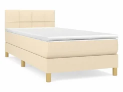 Hot Conjunto Boxspring - 90x190 cm + colchón tela color ES754981 Crema