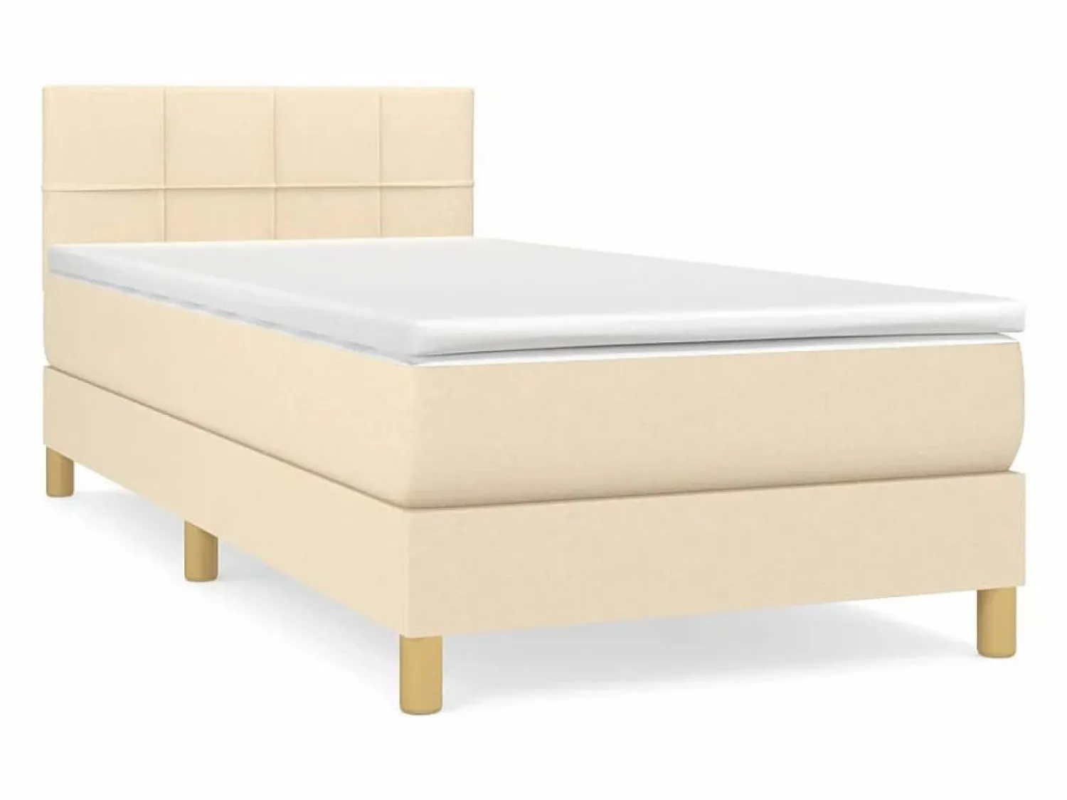 Hot Conjunto Boxspring - 90x190 cm + colchón tela color ES754981 Crema