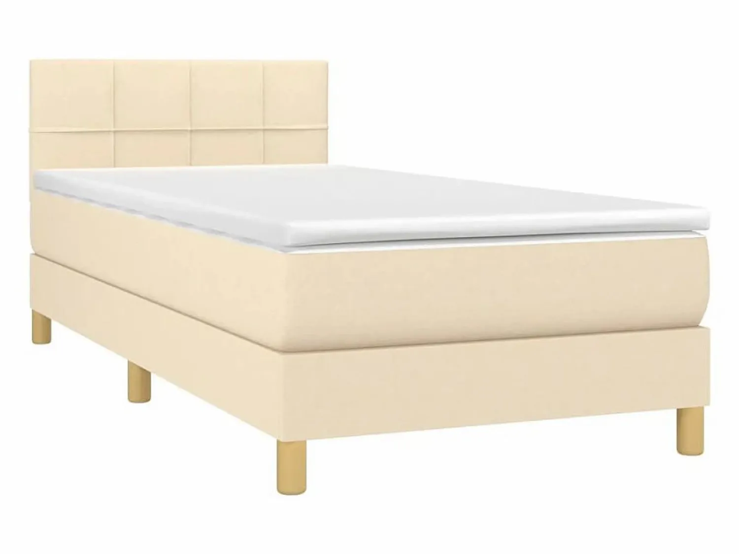 Hot Conjunto Boxspring - 90x190 cm + colchón tela color ES754981 Crema