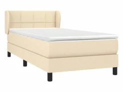 Hot Conjunto Boxspring - 90x190 cm + colchón tela color ES839850 Crema