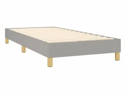 New Conjunto Boxspring - 80x200 cm + Somieres + colchón tela claro ES36139 Gris