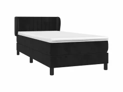 Hot Conjunto Boxspring - 80x200 cm + Somieres + colchón terciopelo ES38064 Negro