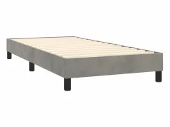 Conjunto Boxspring - 90x190 cm + Somieres + colchón terciopelo claro ES35627