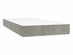Conjunto Boxspring - 90x190 cm + Somieres + colchón terciopelo claro ES35627