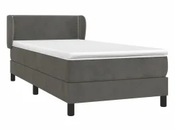 Clearance Conjunto Boxspring - 90x200 cm + colchón terciopelo oscuro ES531993 Cama Continental Boxspring