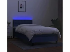 Conjunto Boxspring - 90x190 cm colchón y luces LED tela ES562455