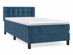 Discount Conjunto Boxspring - 80x200 cm + Somieres + colchón terciopelo oscuro ES37082 Cama Continental Boxspring