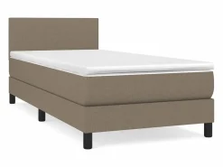 Hot Conjunto Boxspring - 90x190 cm + colchón tela gris taupe ES936111 Topo