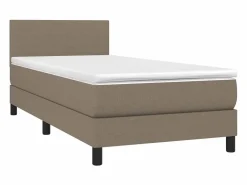Hot Conjunto Boxspring - 90x190 cm + colchón tela gris taupe ES936111 Topo