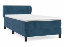 Conjunto Boxspring - 80x200 cm + colchón terciopelo oscuro ES750915
