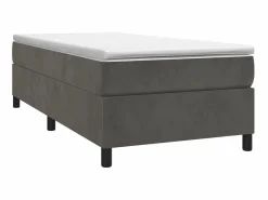 Conjunto Boxspring - 90x200 cm + Somieres + colchón terciopelo oscuro ES35520