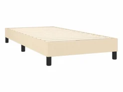 New Conjunto Boxspring - 90x200 cm + Somieres + colchón tela color ES40308 Crema