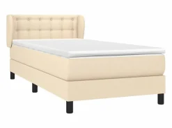 Best Conjunto Boxspring - 90x190 cm + colchón tela color ES492978 Crema