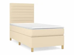 Best Conjunto Boxspring - 80x200 cm + colchón tela color ES544685 Crema