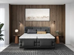 New Palacio Conjunto boxspring relax tela antracita 2x90x200 LODI Gris antracita