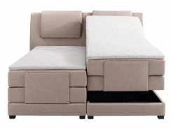Discount Palacio Conjunto boxspring relax tela 2x90x200 cm CASTEL Beige