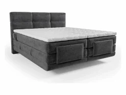 New Conjunto boxspring relax tela antracita 2x80x200 LODI Cama Continental Boxspring|Cama Articulada