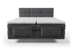 New Conjunto boxspring relax tela antracita 2x80x200 LODI Cama Continental Boxspring|Cama Articulada