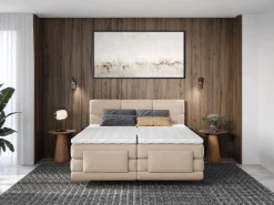 Palacio Conjunto boxspring relax tela 2 x 90 x 200 cm LODI de