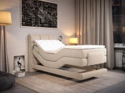 Sale Palacio Conjunto boxspring relax Tela - 100x200 cm LODI Beige