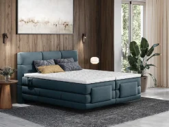 Sale Palacio Conjunto boxspring relax Tela - - 2 x 80 x 200 cm - LODI de Azul