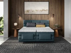 Sale Palacio Conjunto boxspring relax Tela - - 2 x 80 x 200 cm - LODI de Azul