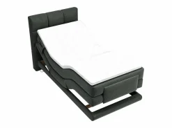 Outlet Palacio Conjunto boxspring relax tela antracita 100x200 cm LODI Gris antracita