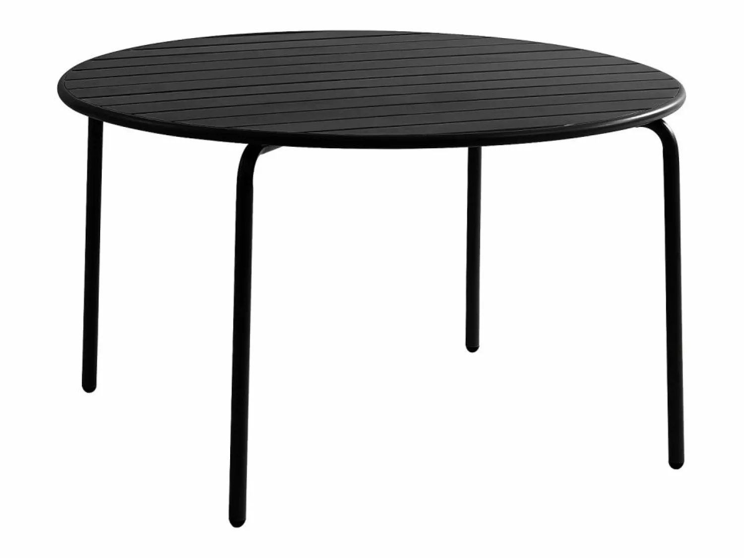 Best Conjunto comedor jardín metal una mesa D.110cm y 4 sillas apilables - - MIRMANDE Comedores De Jardín