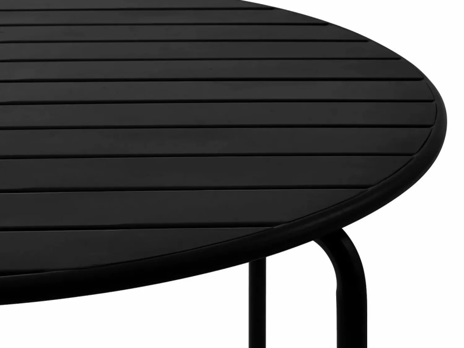 Best Conjunto comedor jardín metal una mesa D.110cm y 4 sillas apilables - - MIRMANDE Comedores De Jardín
