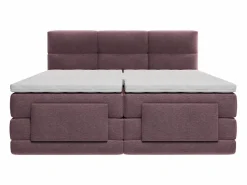 Clearance Conjunto completo Boxspring eléctrico 2 x 90 x 200 cm king size Burdeos Tela - LODI de Colección Rouge Passion|Cama Continental Boxspring