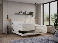 Online Conjunto completo boxspring - 2 x 80 x 200 cm - Terciopelo - - DONISI de Cama Terciopelo|Cama Continental Boxspring