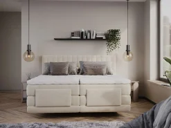Online Conjunto completo boxspring - 2 x 80 x 200 cm - Terciopelo - - DONISI de Cama Terciopelo|Cama Continental Boxspring