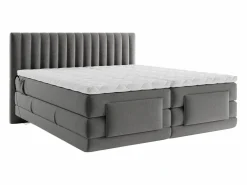 Palacio Conjunto completo Boxspring eléctrico 2 x 90 x 200 cm king size Antracita Tejido - DONISI de