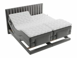 Palacio Conjunto completo Boxspring eléctrico 2 x 90 x 200 cm king size Antracita Tejido - DONISI de