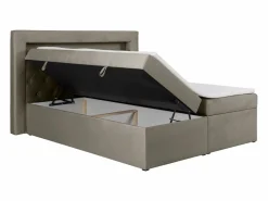 Best Conjunto completo de decoración de dormitorio con canapés abatibles - 160 x 200 - Terciopelo - - ORANA Cama Continental Boxspring