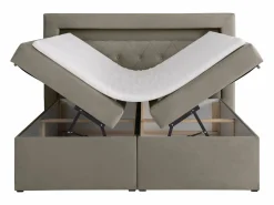 Best Conjunto completo de decoración de dormitorio con canapés abatibles - 160 x 200 - Terciopelo - - ORANA Cama Continental Boxspring