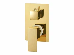 Outlet Helloshop26 Conjunto completo de sistema de ducha con cabezal de ducha de acero inoxidable 02_0003106 Dorado