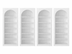 Clearance Conjunto de 4 estanterías con 6 estantes - - CYMORA Librería