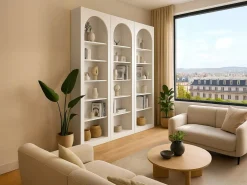Outlet Conjunto de 3 estanterías con 6 estantes - - CYMORA Librería