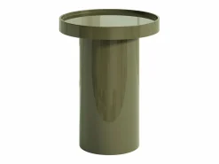 Outlet Conjunto de 2 mesas de centro de MDF - y verde caqui lacado - SYBEVA Mesa De Centro