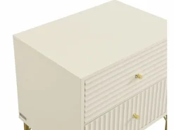 Sale Vente-unique Conjunto de 2 mesitas de noche con 2 cajones en color - LOUREO Beige